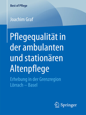 cover image of Pflegequalität in der ambulanten und stationären Altenpflege